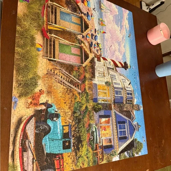 White Mountain Vibrant Beach Scene Puzzle - 1000 Pieces - Picture 2 of 3